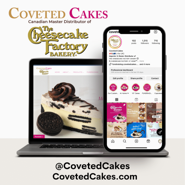 Coveted Cakes Corp – Master Distributors of The Cheesecake Factory Bakery® & The Cheesecake Factory At Home™