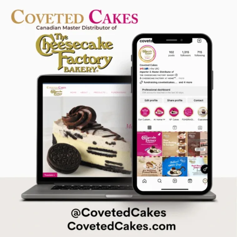 Coveted Cakes website design